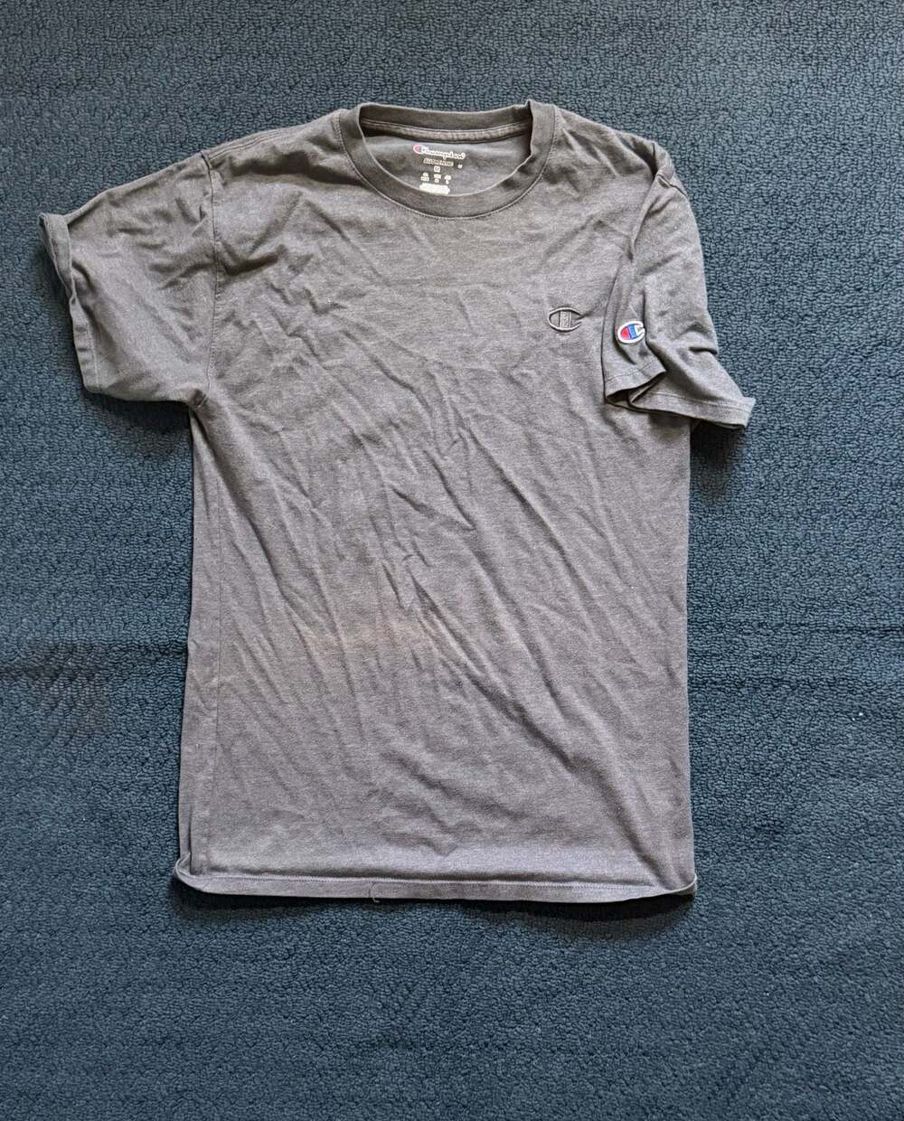 Champion Men's Classic Jersey Short Sleeve T-Shirt Grey with Chest Logo